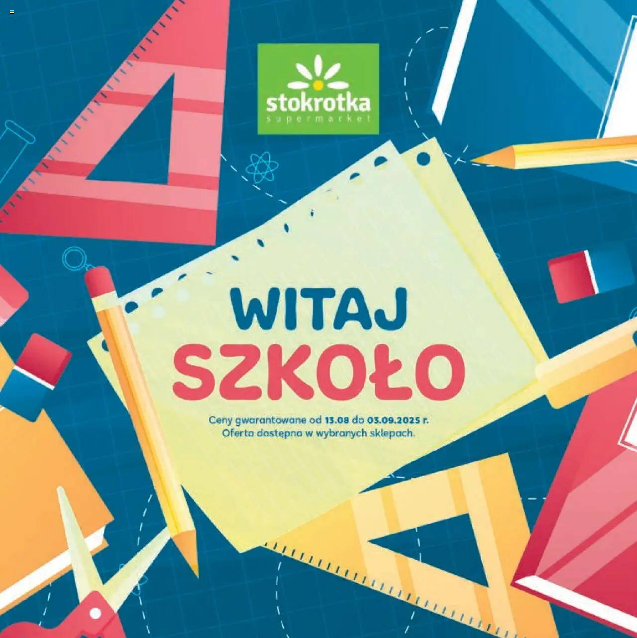 Stokrotka gazetka od czwartku 13.08.2025 >> "Witaj Szkoło" - Numer strony 1 - Stokrotka