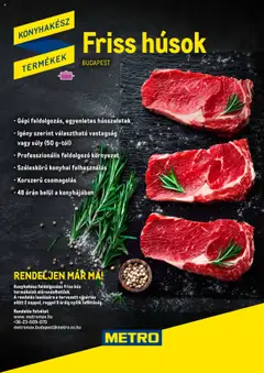 Metro - Konyhakész Húsok Budapest katalógus megtekintése, amely érvényes 2024.05.03.-től