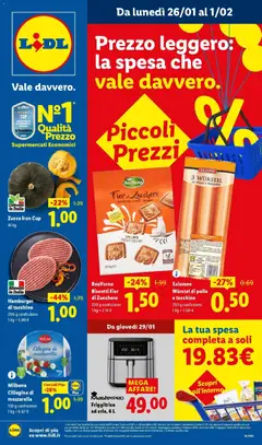 Anteprima dell'opuscolo Piccoli prezzi dal negozio Lidl valido da 22/01/2026