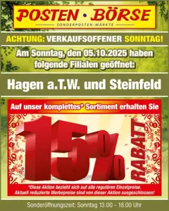 Vorschau von dem Prospekt des Geschäftes Posten Börse, gültig ab dem 05.10.2025