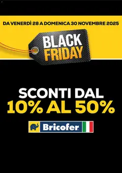 Anteprima dell'opuscolo Black Friday dal negozio Bricofer valido da 28/11/2025