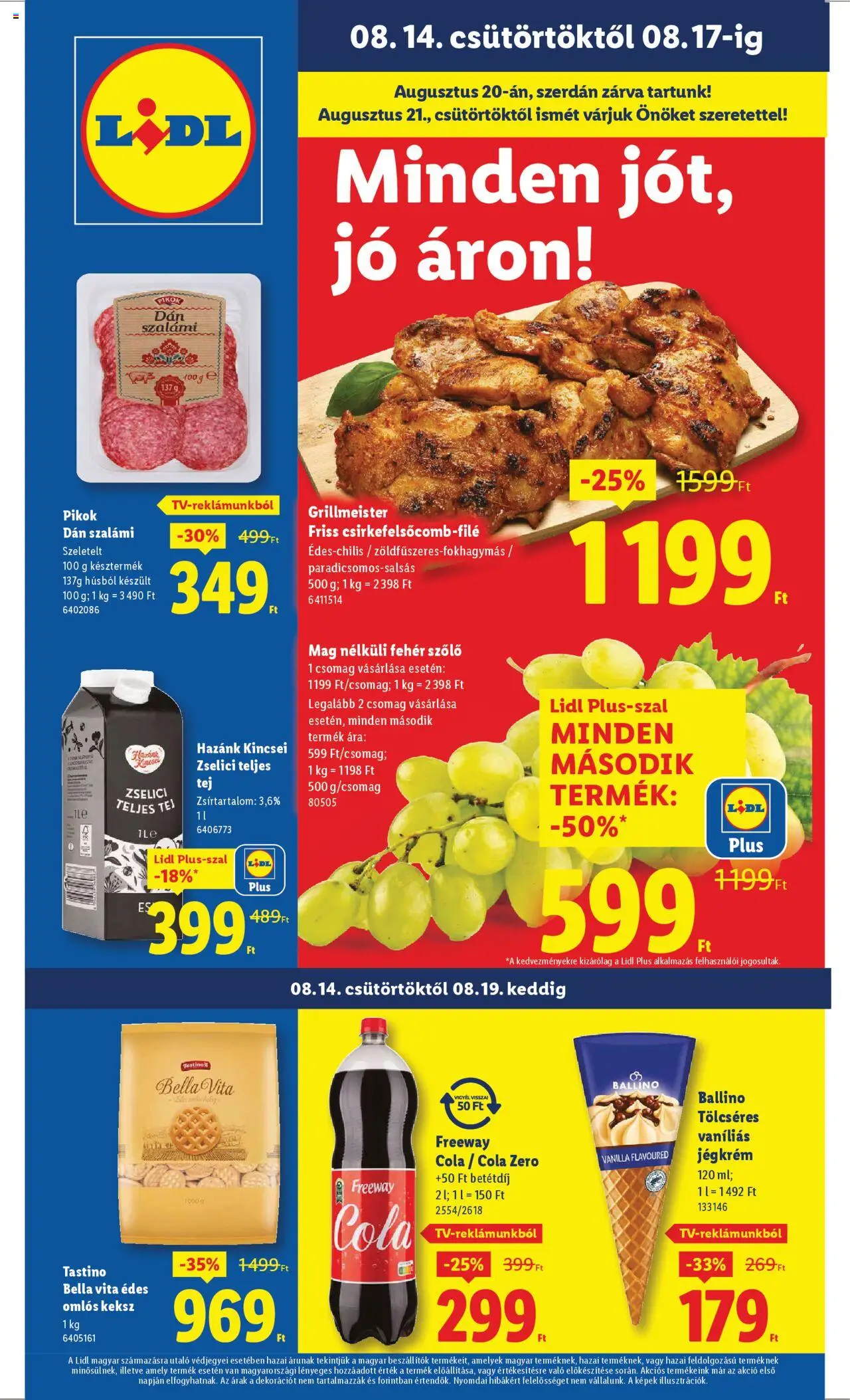 Lidl aktuális szórólap, érvényes 2025.08.14.-től - 1 oldal
