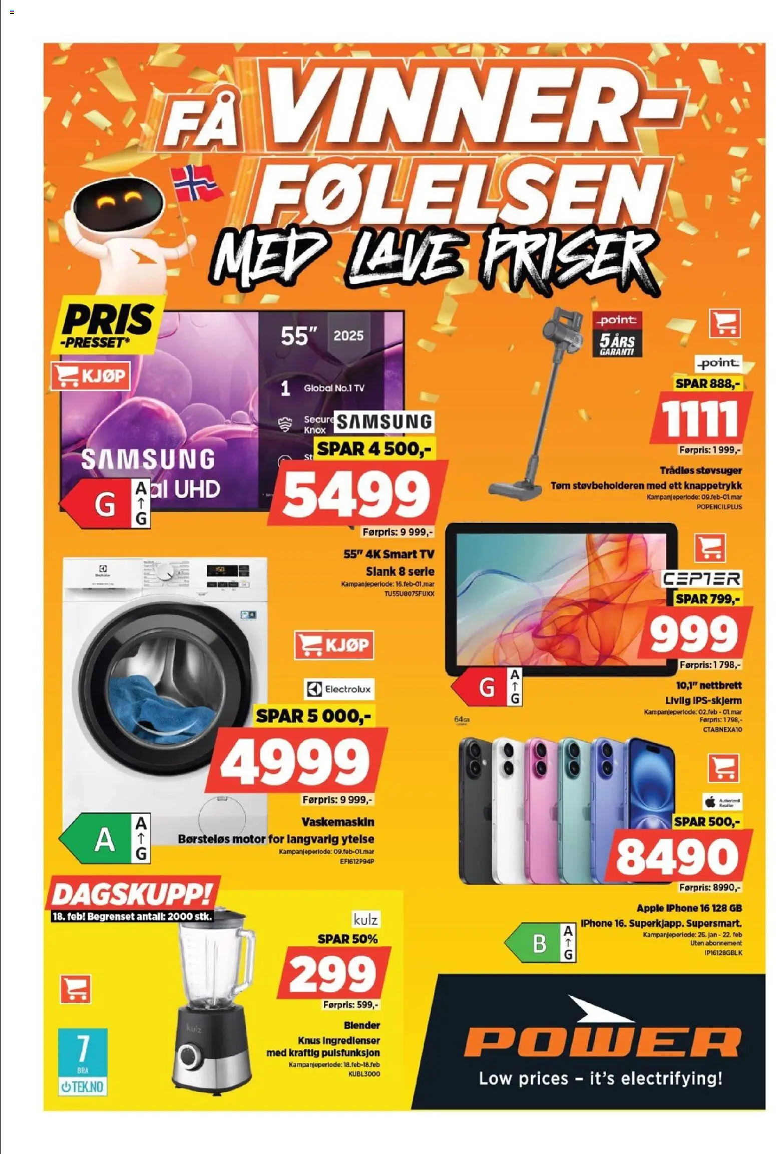 Forhåndsvis Kundeavis fra butikk Power gyldig fra 16/02/2026