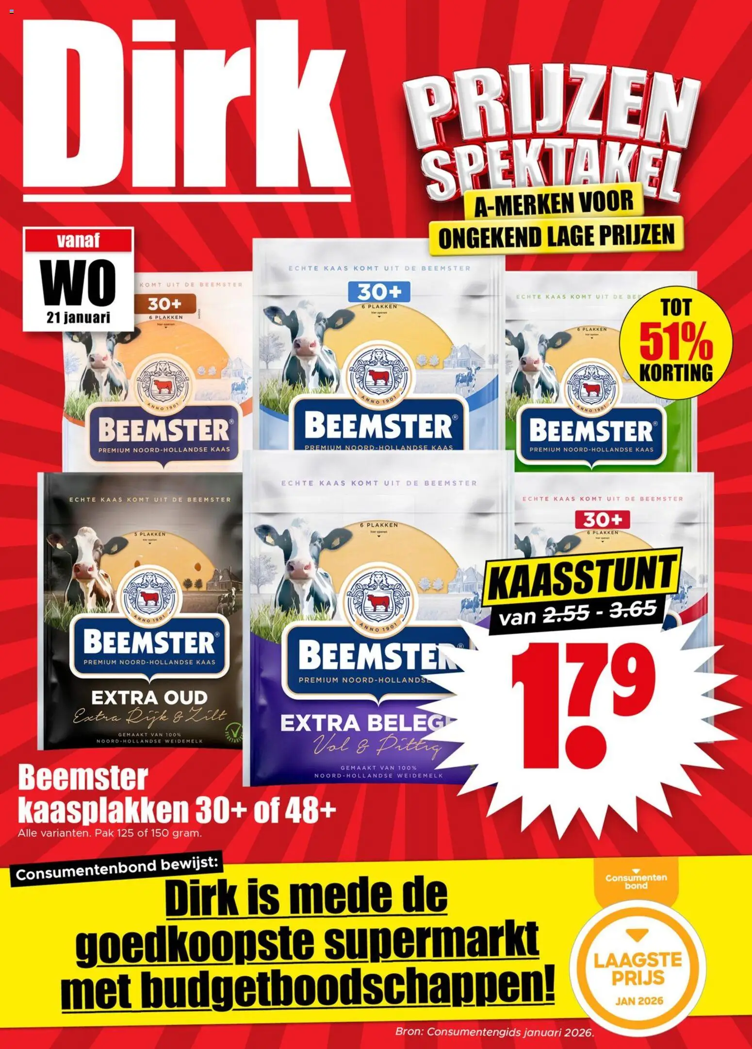 Voorbeeld van Folder week 4 van winkel Dirk geldig vanaf 21-01-2026