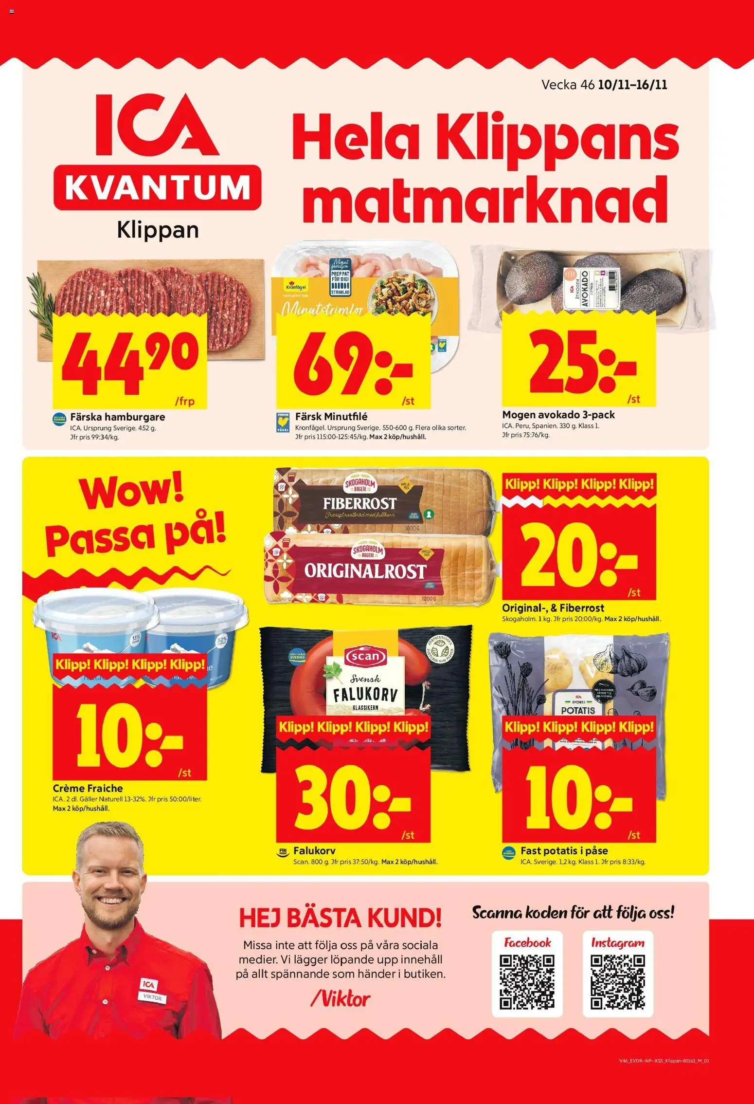 Förhandsgranska reklamblad Klippan från butik ICA Kvantum gäller från 10/11/2025