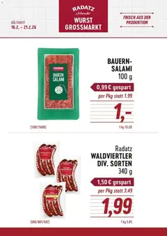 Vorschau der Angebote: Radatz Salami gültig ab 16.02.2026