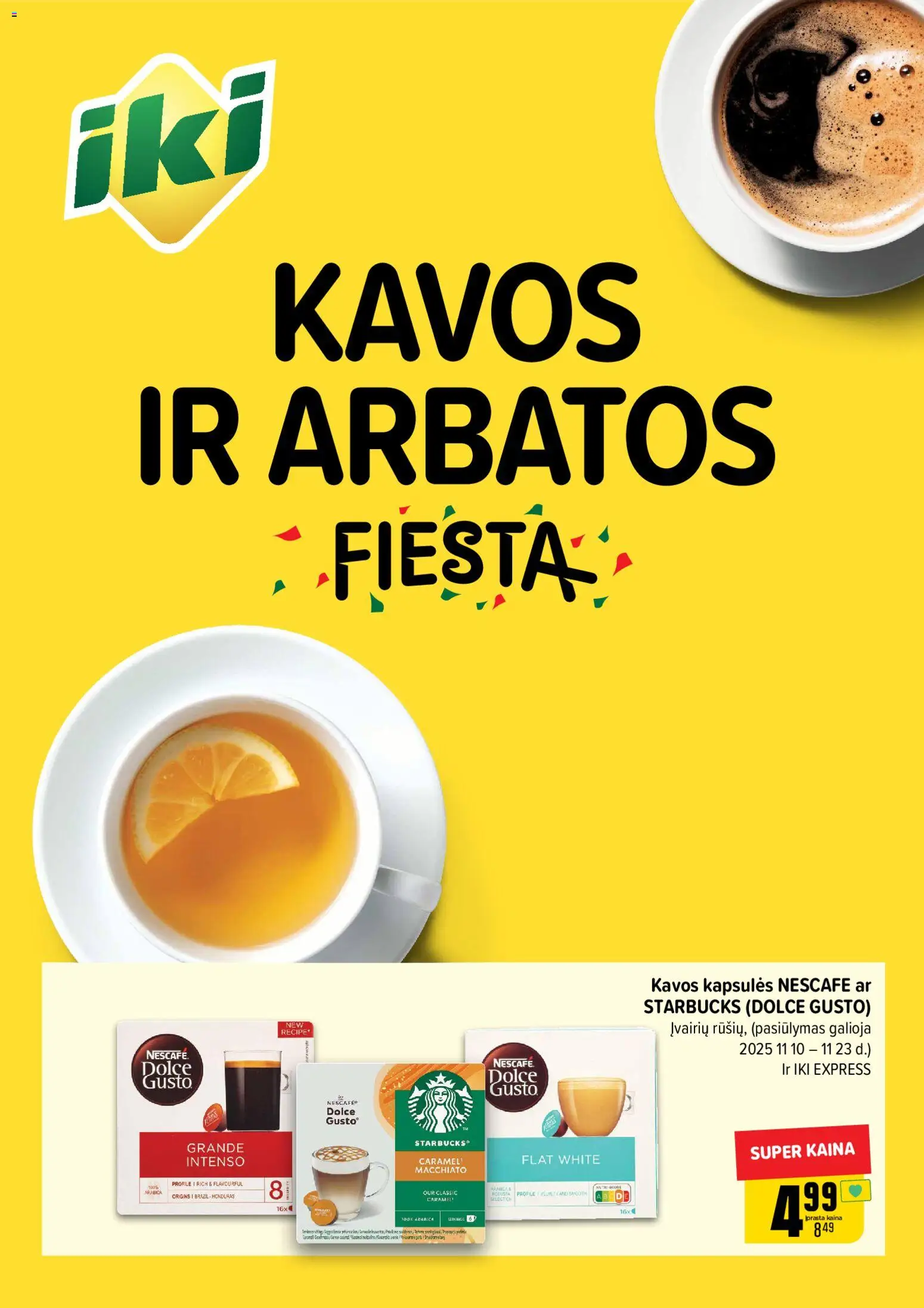 IKI parduotuvės leidinio Leidinys - Kavos ir arbatos fiesta galiojančio nuo 2025.11.10 peržiūra - Kapsulės