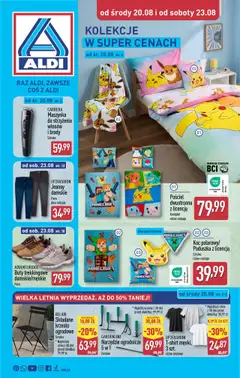 Pogląd gazetki "Hity od Środy i od Soboty" ze sklepu Aldi ważnej od 20.08.2025