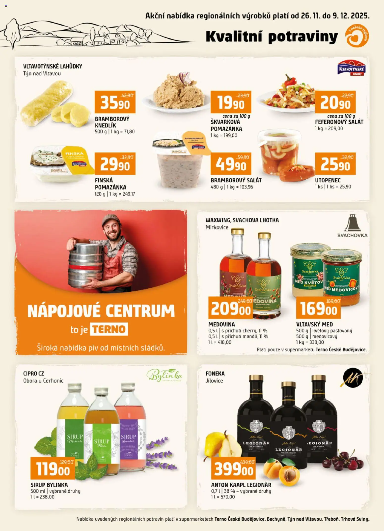 Náhled nabídky: Terno Kvalitní potraviny z našeho regionu platný od 26.11.2025