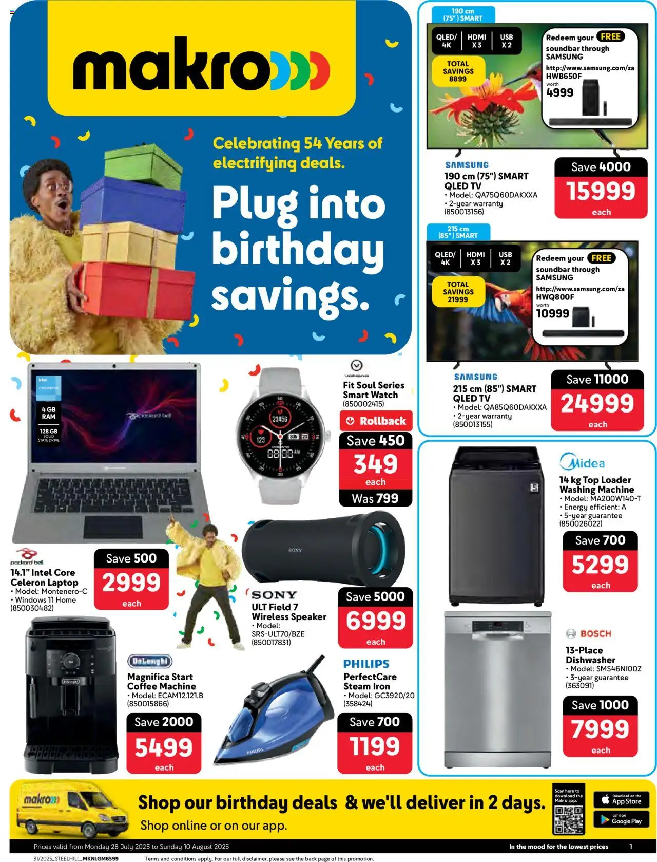 Makro Electronics Specials from 28/07 - 10/08/2025 > Promotions