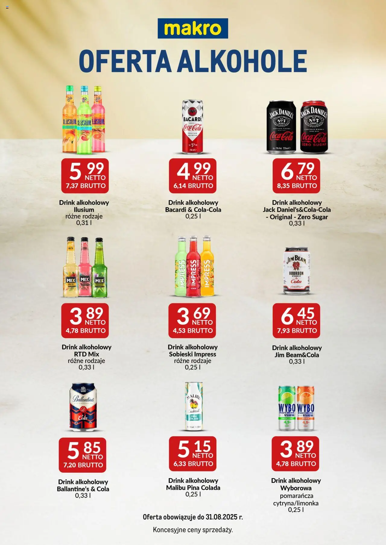 Makro Oferta alkohole od 06.08.2025 - Nowa Gazetka - Numer strony 1