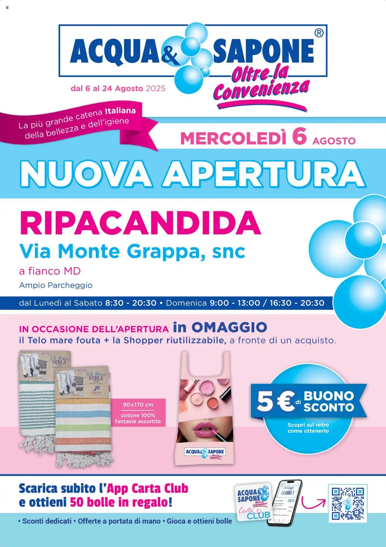 Volantino Acqua e Sapone valido da 06/08/2025 numero di pagina 1