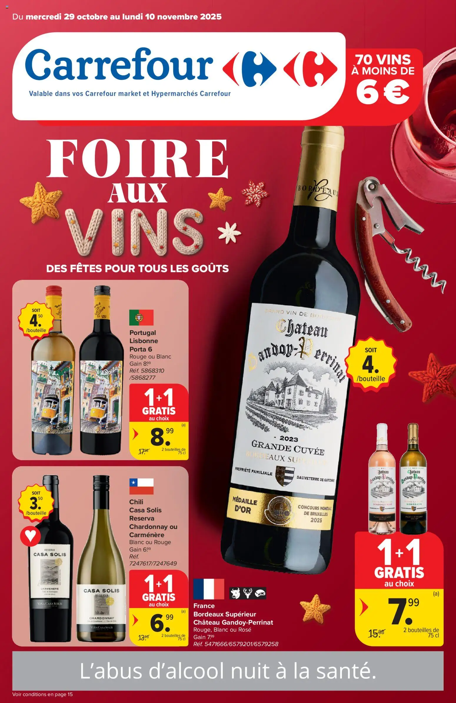 Carrefour shop Hypermachés - Market Foire aux vins geldig vanaf 29/10/2025 - Paginanummer 1