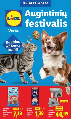 LIDL parduotuvės leidinio Leidinys - Gyvūnų katalogas galiojančio nuo 2026.01.22 peržiūra