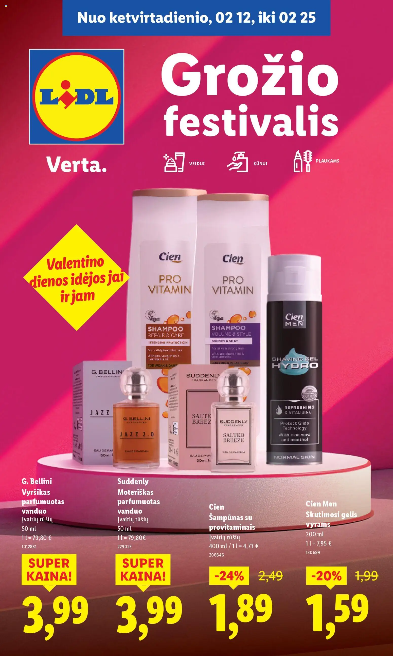 LIDL parduotuvės leidinio Leidinys - Grožio festivalis galiojančio nuo 2026.02.12 peržiūra