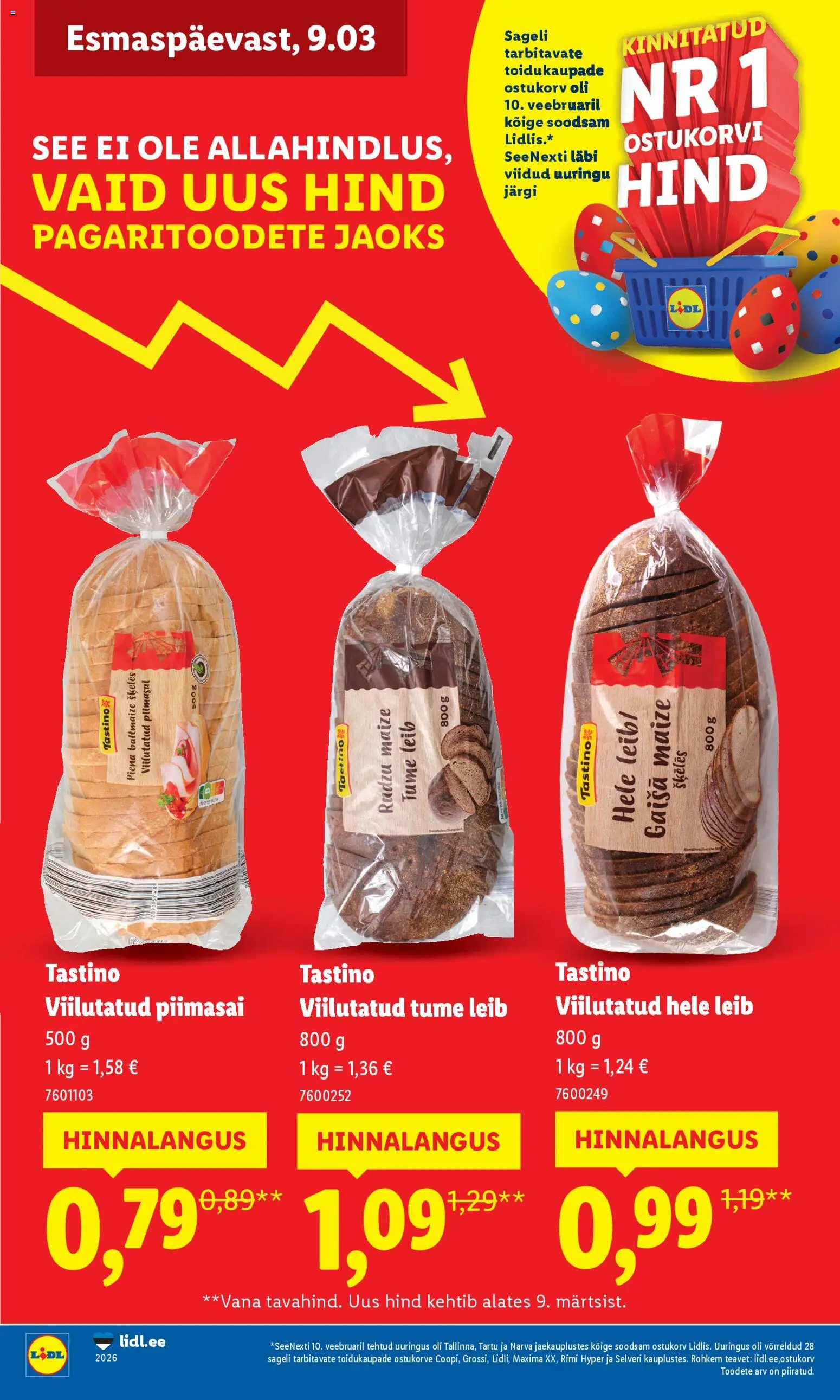 Lidl kliendilehe eelvaade alates 09.03.2026