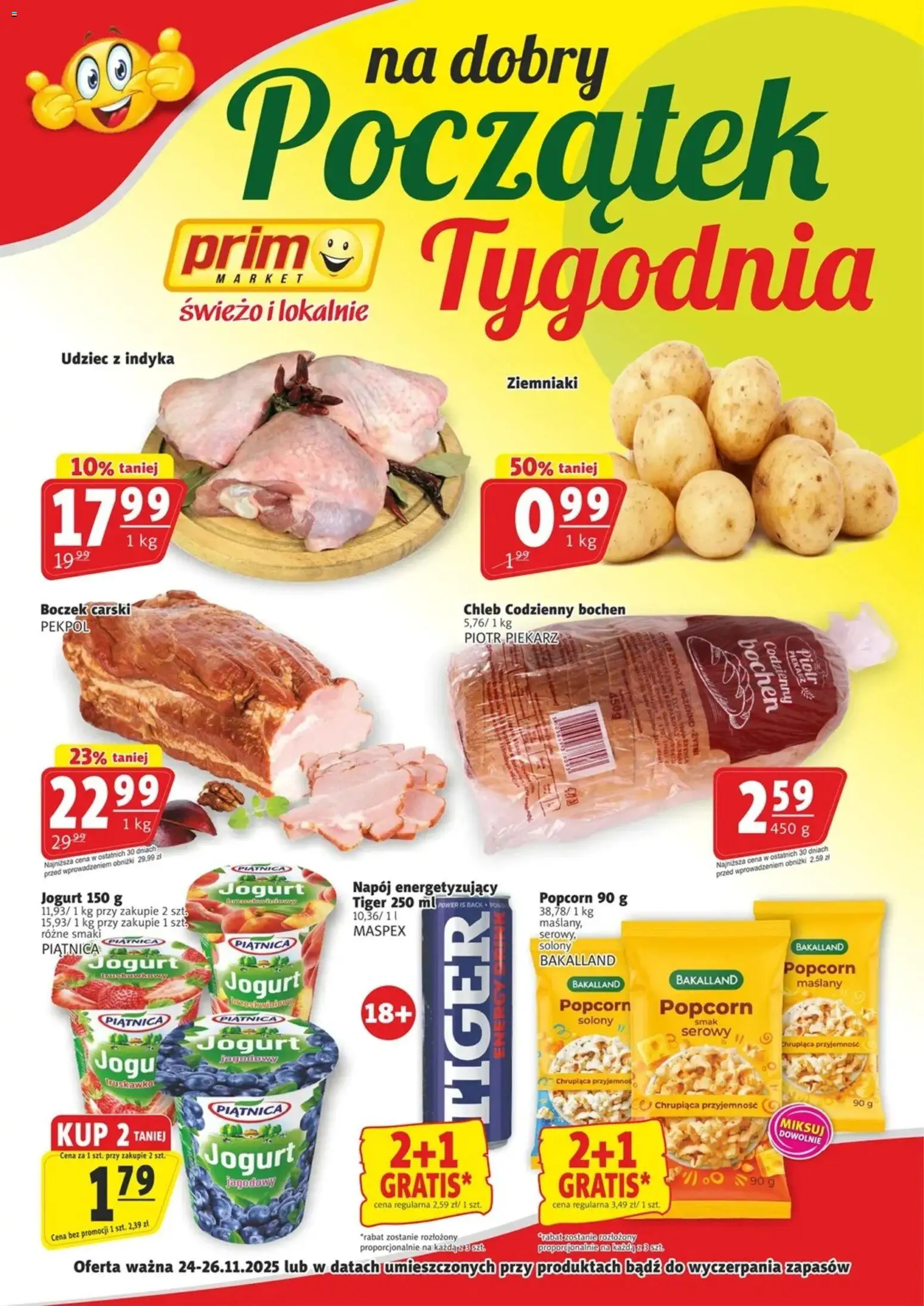 Pogląd gazetki "Na dobry początek tygodnia" ze sklepu Prim Market ważnej od 24.11.2025