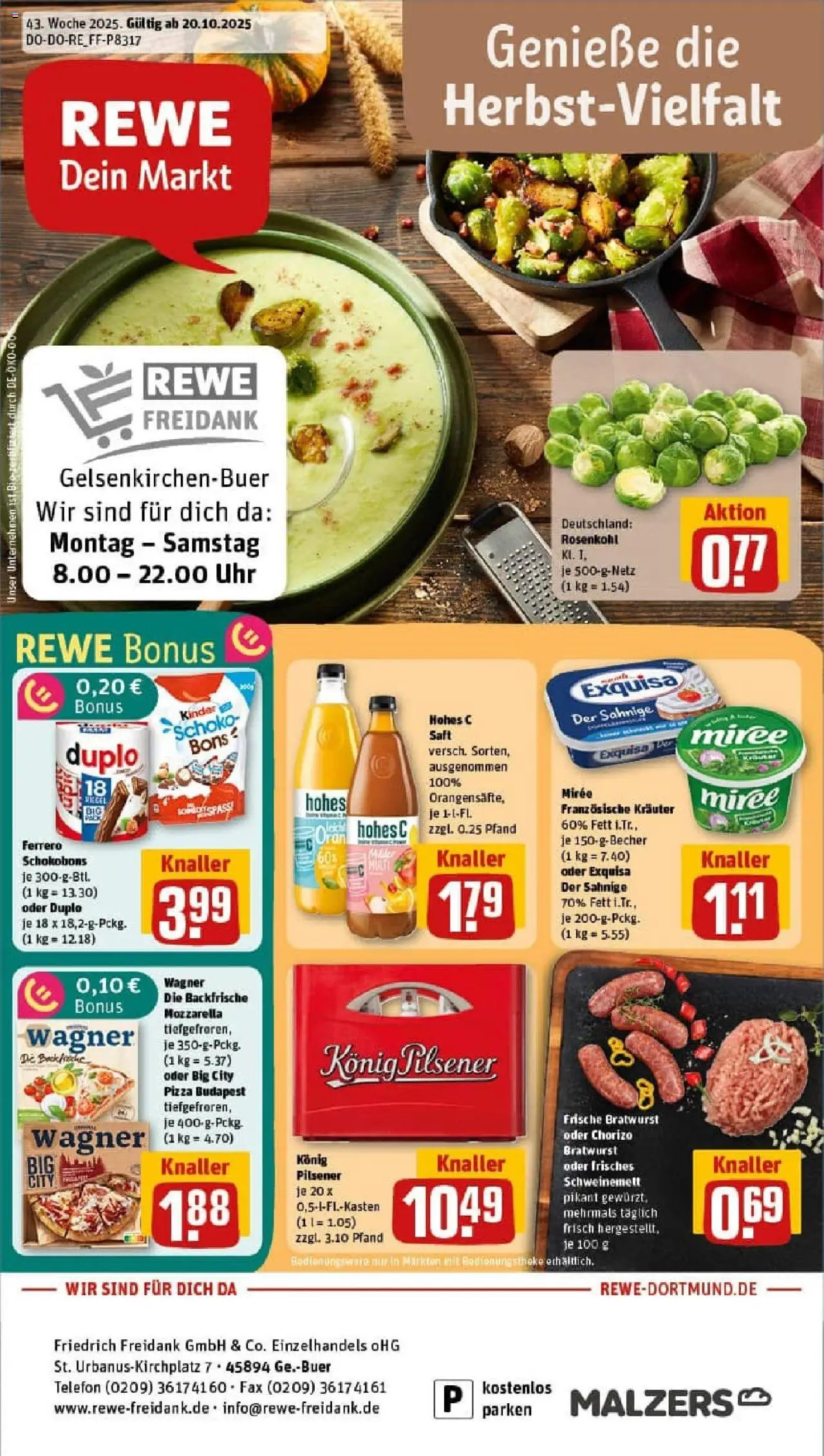 REWE Prospekt ab 19.10.2025 nächste Woche - Prospekt Gelsenkirchen	