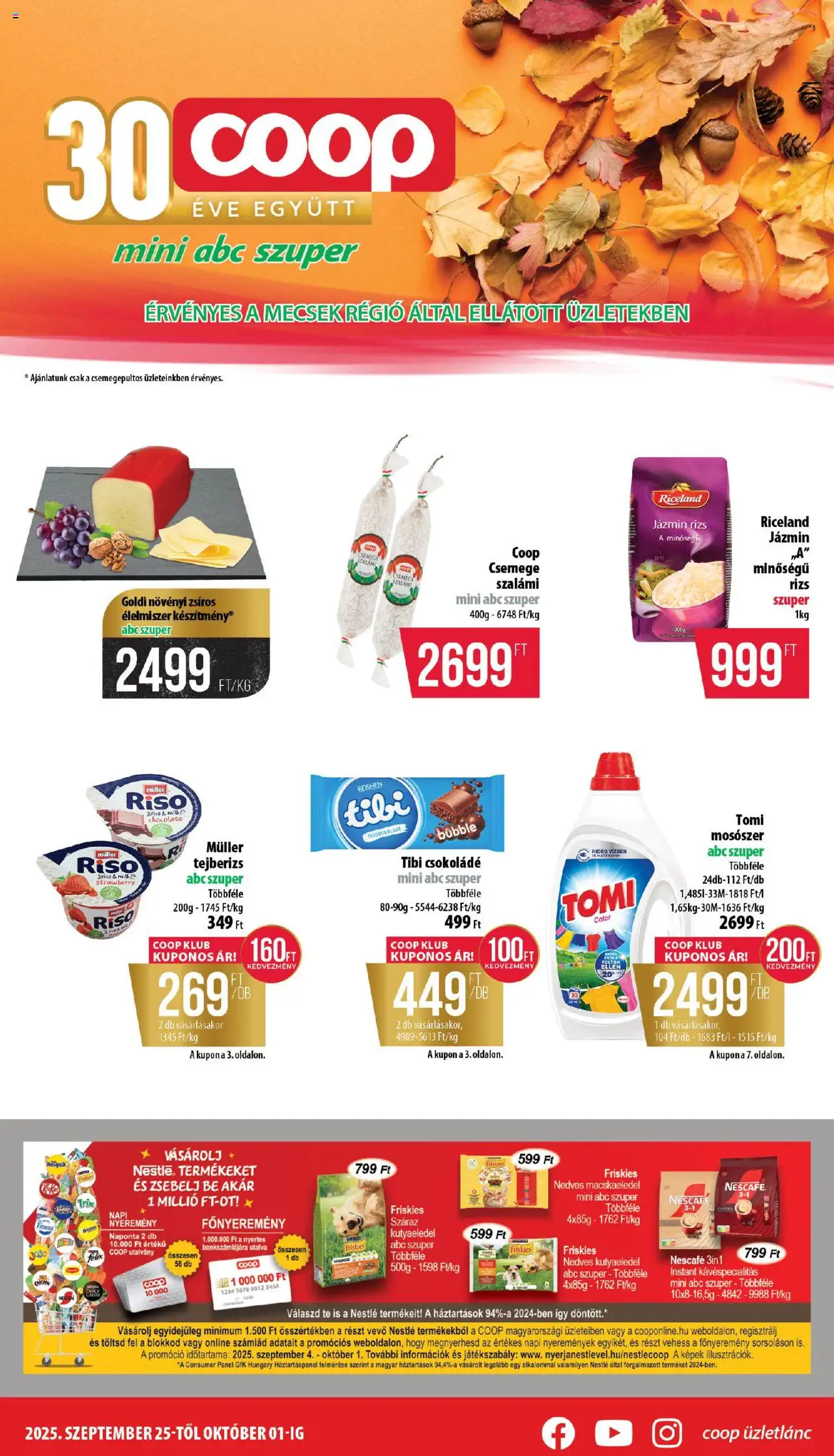 COOP aktuális szórólap, érvényes 2025.09.25.-től - 1 oldal
