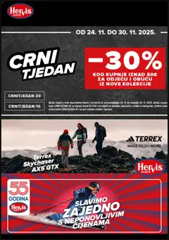 Pregled letka Katalog Black Friday trgovine Hervis vrijedi od 24.11.2025