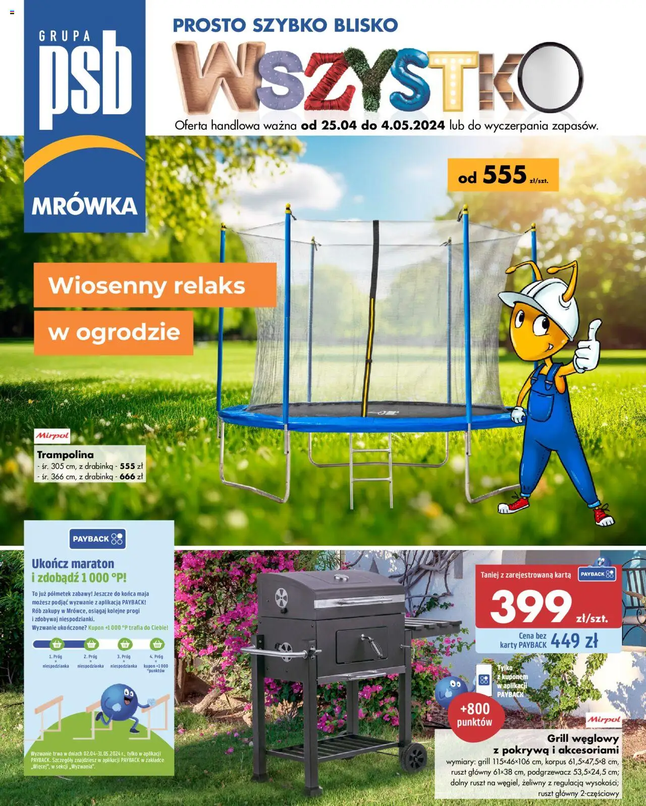 MRÓWKA Gazetka 25.04.2024 - 04.05.2024 - Gazetka promocyjna - Numer strony 1 - Grill, Ruszt