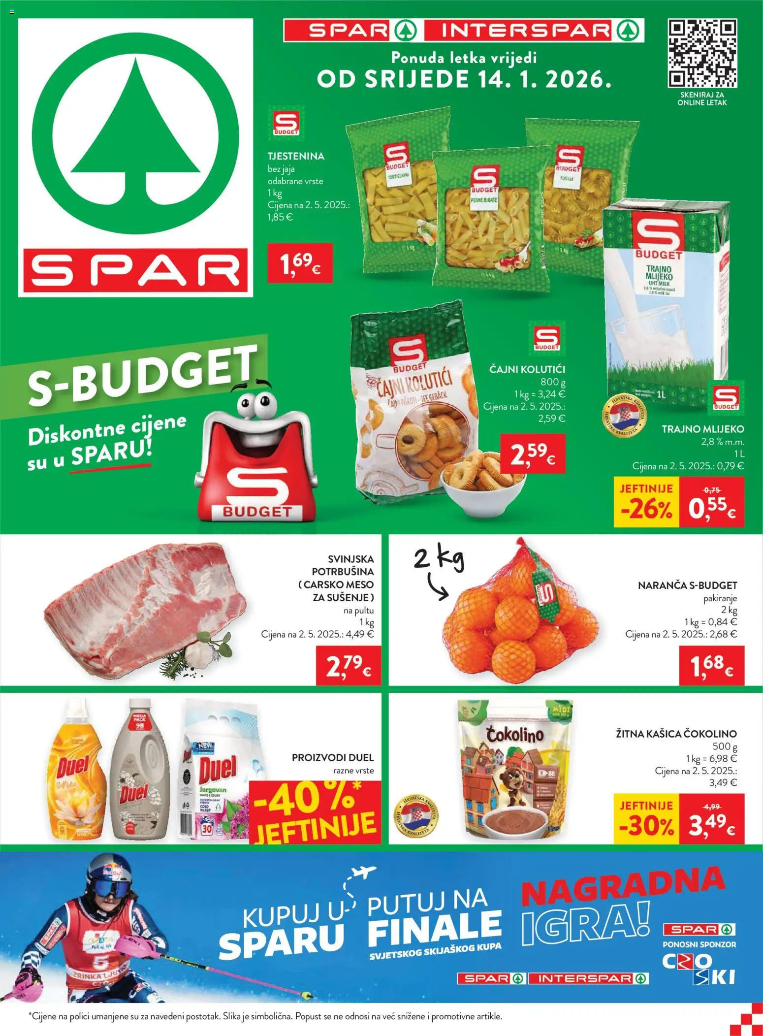 Pregled letka Katalog trgovine Spar vrijedi od 14.01.2026