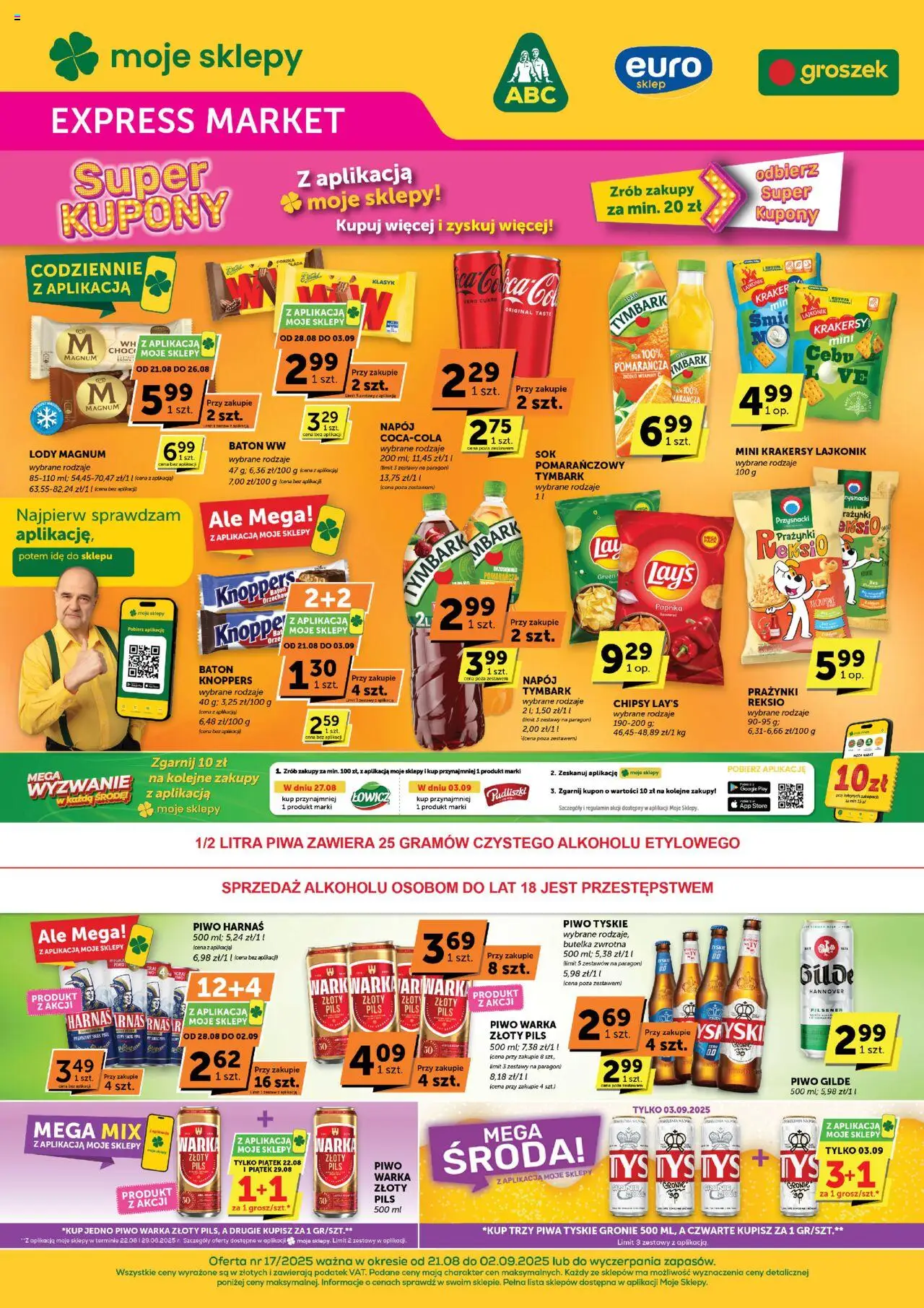 Groszek Expressmarket od 21.08.2025 - Nowa Gazetka - Numer strony 1