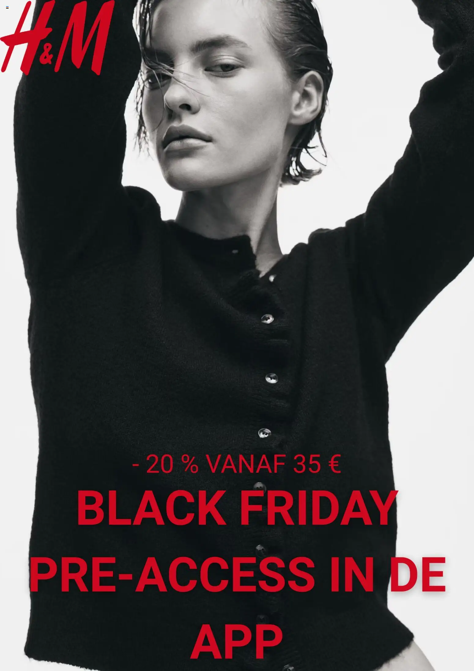 Voorbeeld van Black Friday kennisgeving van winkel H&M geldig vanaf 25-11-2025