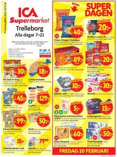 Förhandsgranska reklamblad Trelleborg från butik ICA Supermarket gäller från 16/02/2026