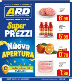 Anteprima dell'opuscolo Volantino Nuova Apertura Olbia dal negozio ARD Discount valido da 29/01/2026