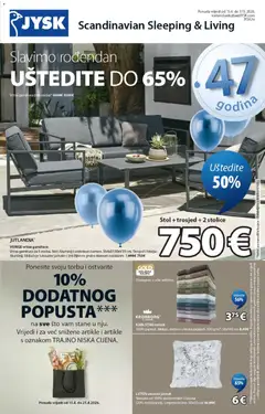 Pregled letka JYSK Katalog trgovine JYSK vrijedi od 15.04.2026