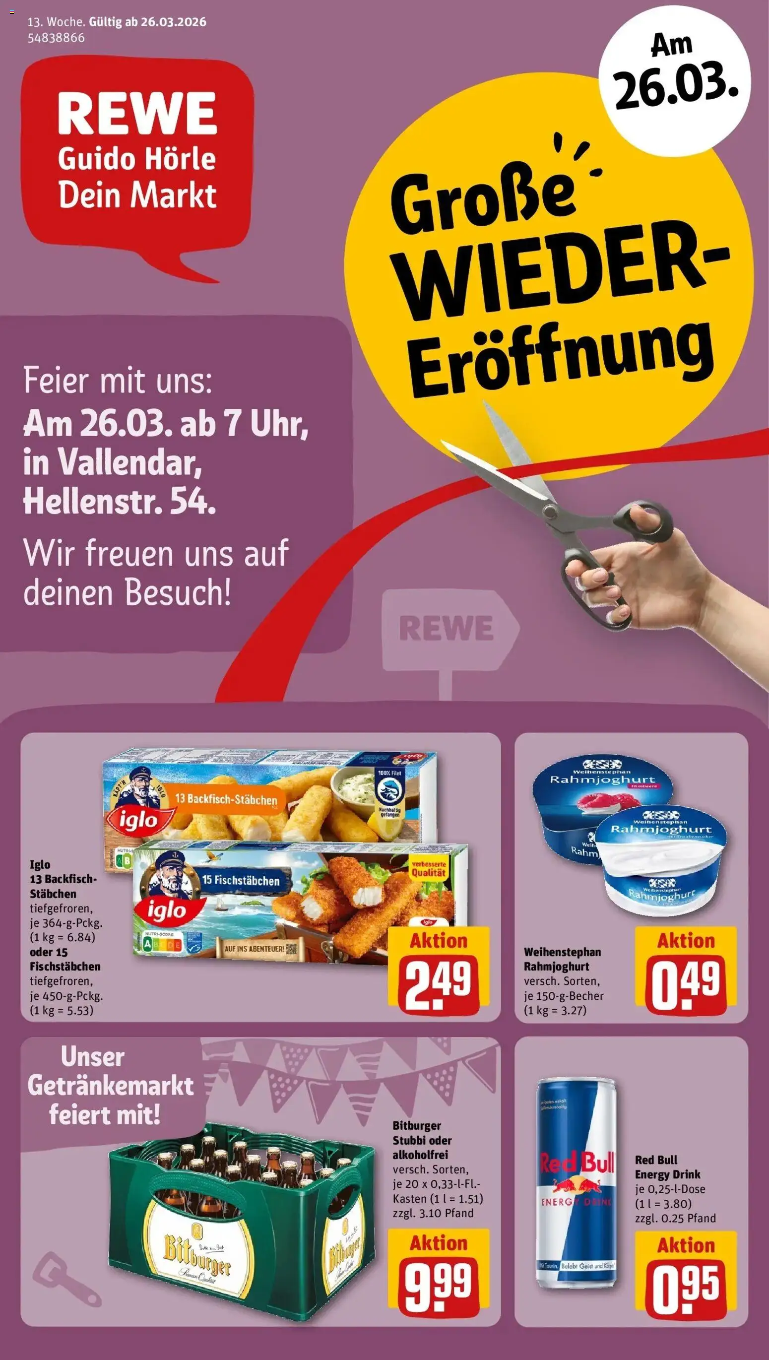 Vorschau von dem Prospekt des Geschäftes Rewe, gültig ab dem 23.03.2026