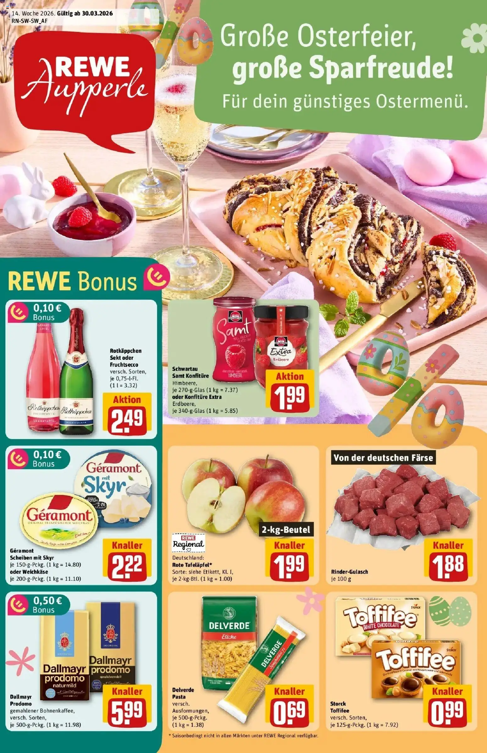 Vorschau von dem Prospekt des Geschäftes Rewe, gültig ab dem 30.03.2026