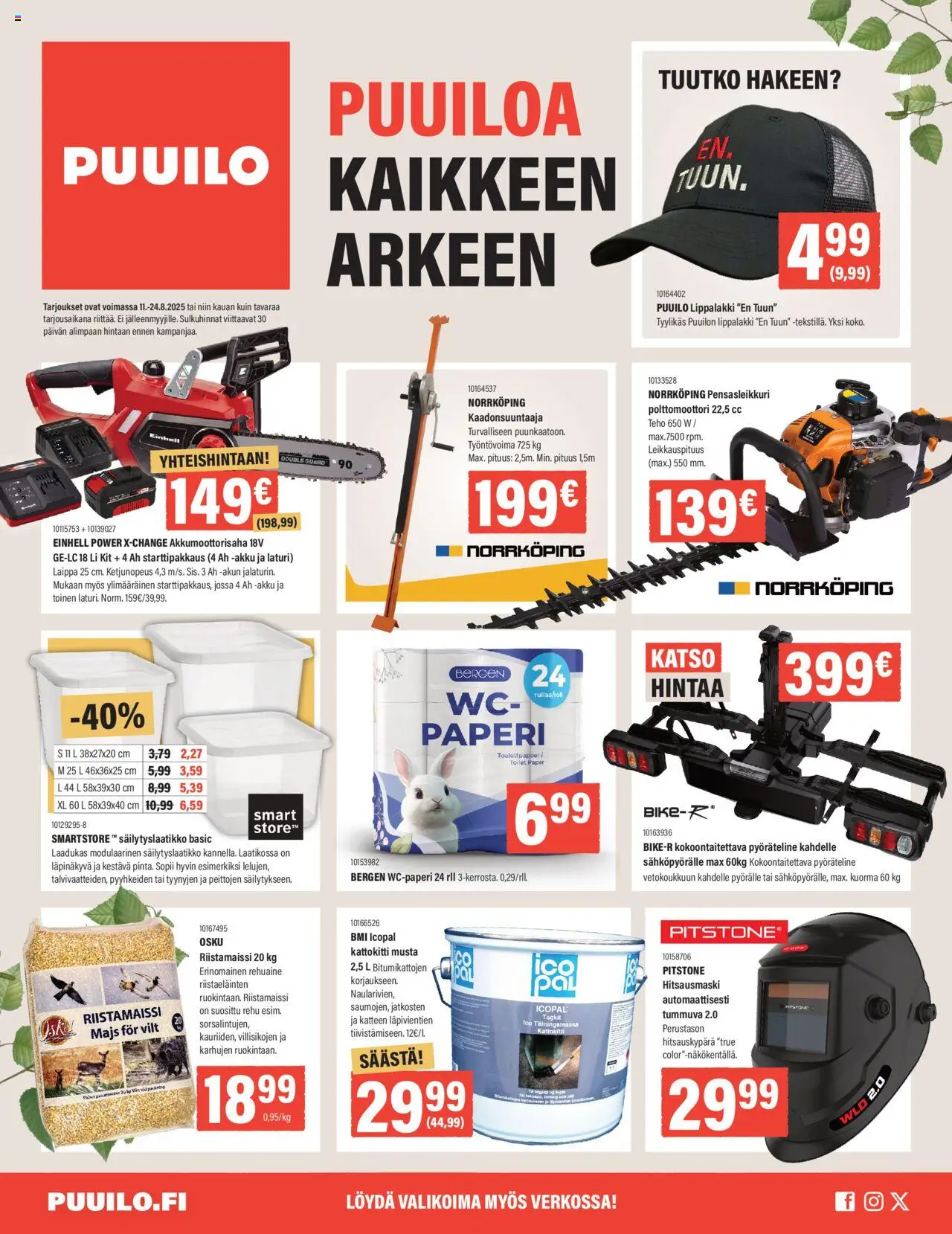 Puuilo-kaupan Tarjoukset voimassa 11/08/2025 - Sivulla 1