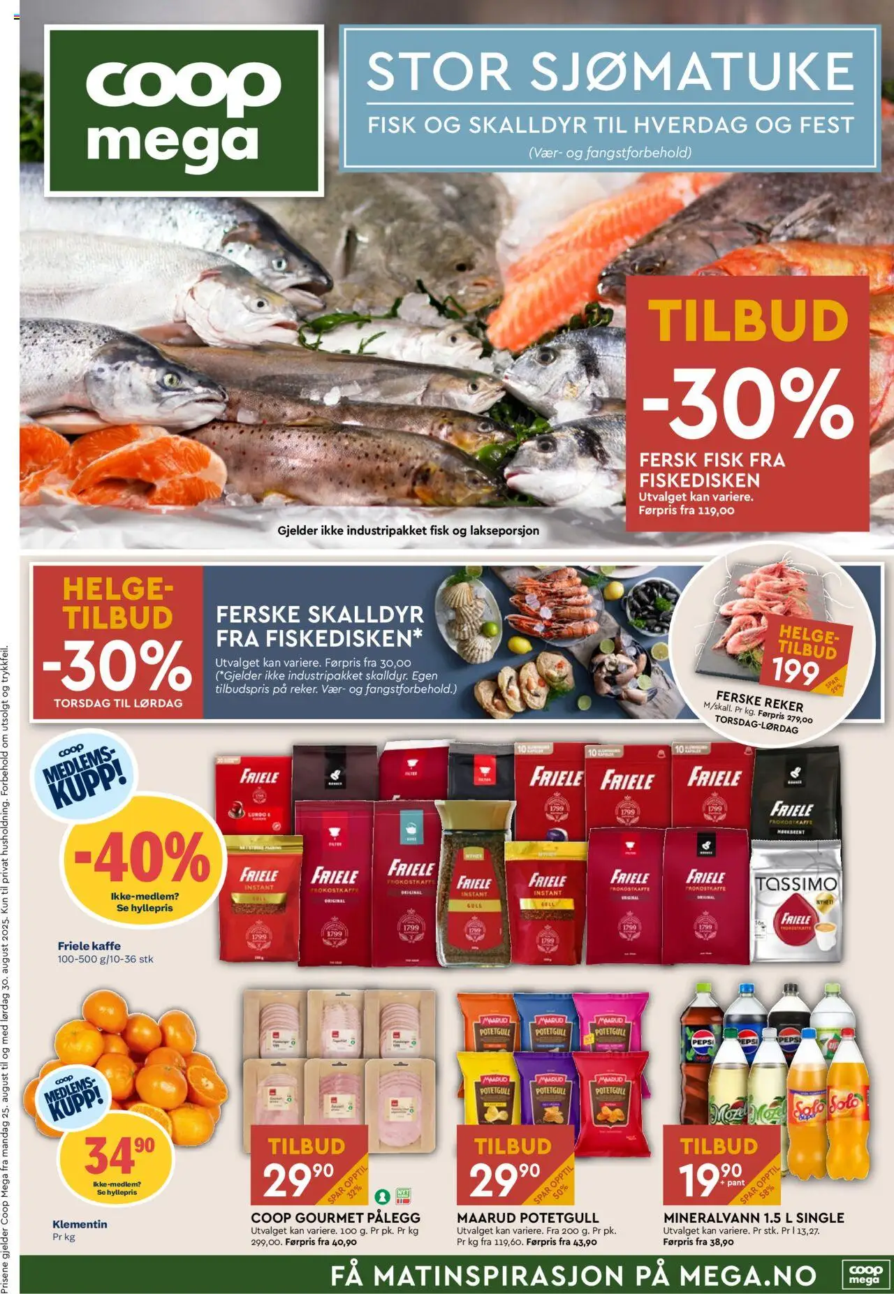Kundeavis Coop Mega gyldig fra 25/08/2025 - Sidenummer 1