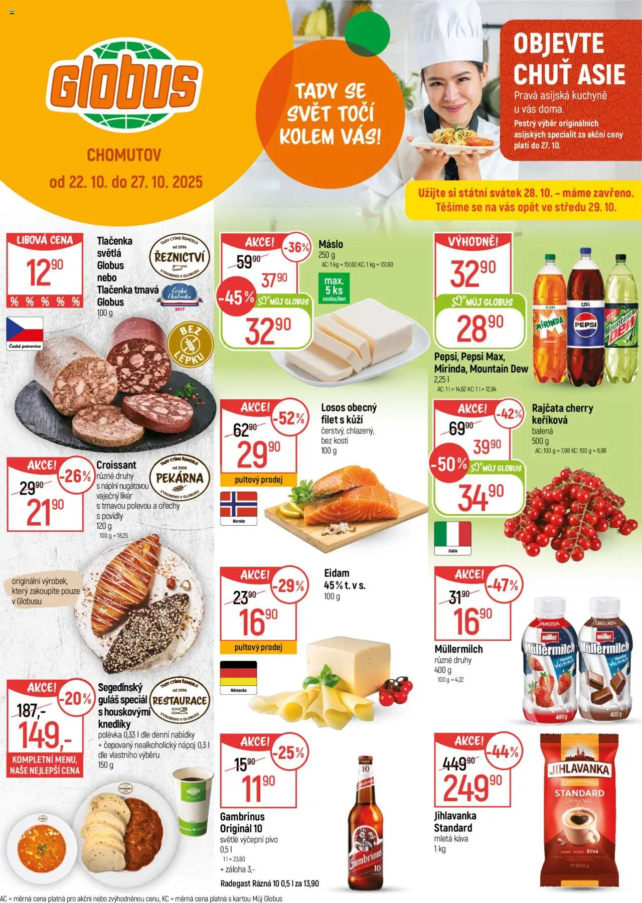  Globus leták od 22.10.2025 >> Akční nabídka "Chomutov"