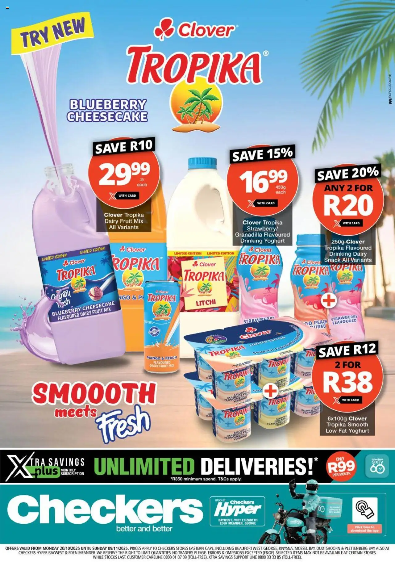 Checkers Eastern Cape - Tropika Promotion 20/10 - 09/11/2025 >> Catalogue