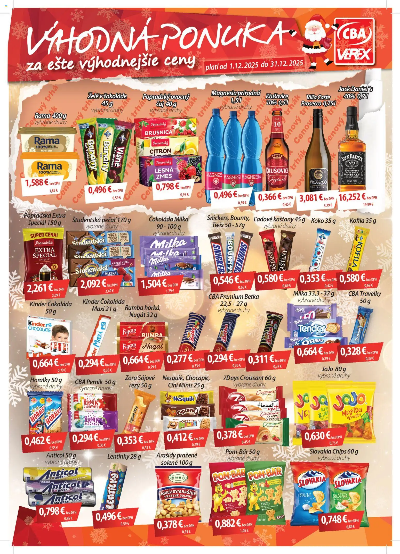 Náhľad CBA Verex letáku platného od 01.12.2025