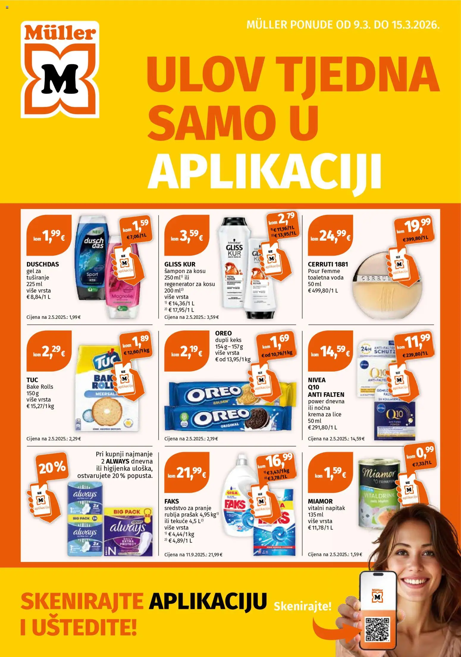 Pregled letka Müller Katalog trgovine Müller vrijedi od 09.03.2026
