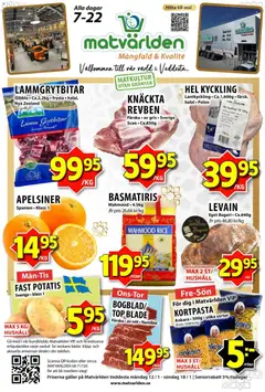 Förhandsgranska reklamblad Aktuella reklamblad Matvärlden från butik Matvärlden gäller från 12/01/2026