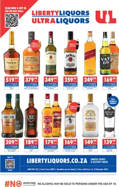 Preview of Ultra Liquors flyer valid from 01/11/2025