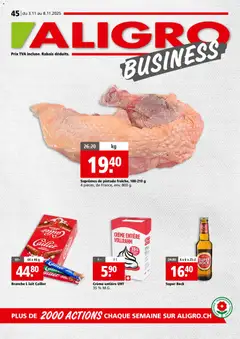 Vorschau des Merkblatts Aktionen Business Chavannes, Matran, Genève, Sion vom Shop Aligro gültig von 03.11.2025 bis 08.11.2025