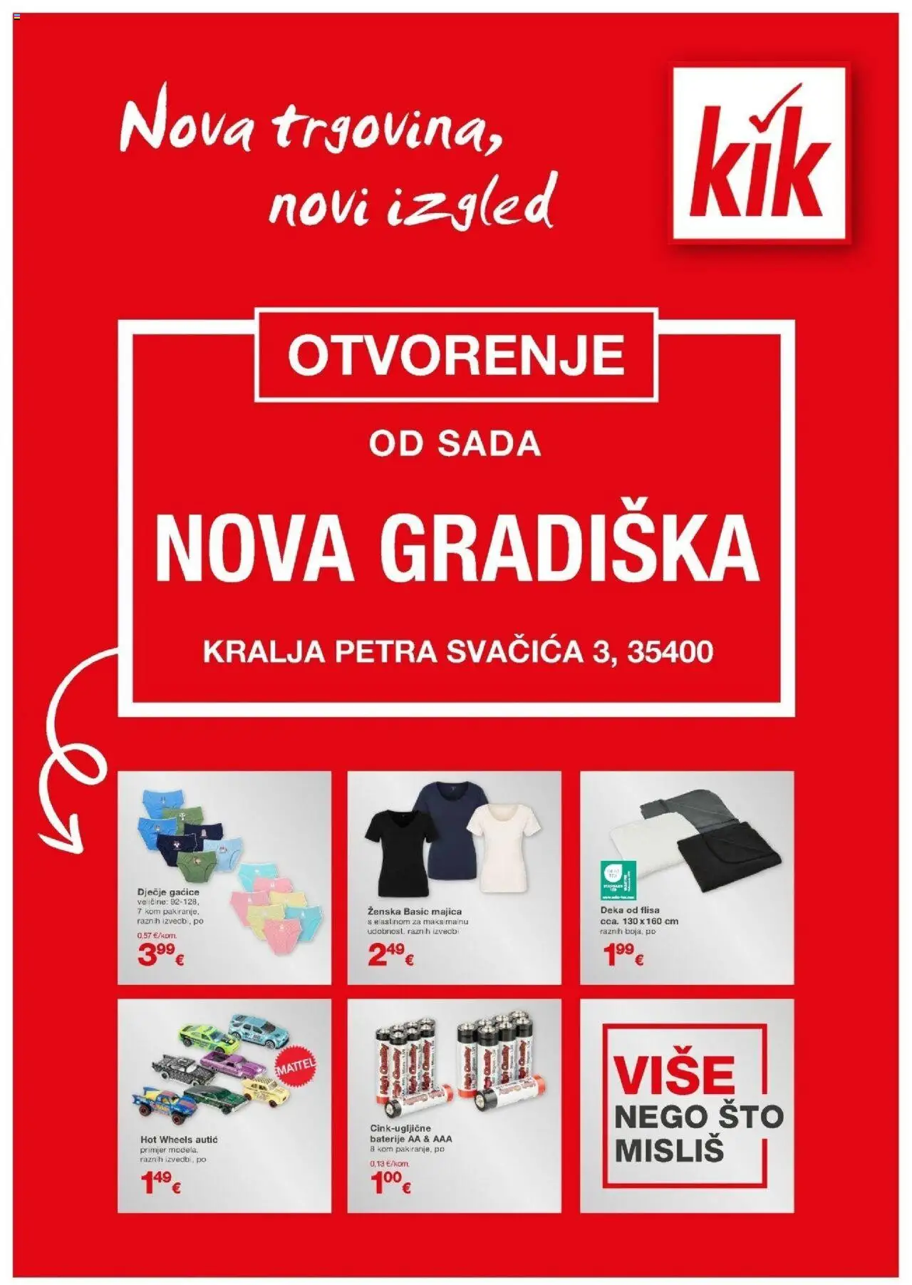 Kik aktualni KiK katalog do 05.10.2025 vrijedi od 01.10.2025 - tjedna akcija broj stranice 1
