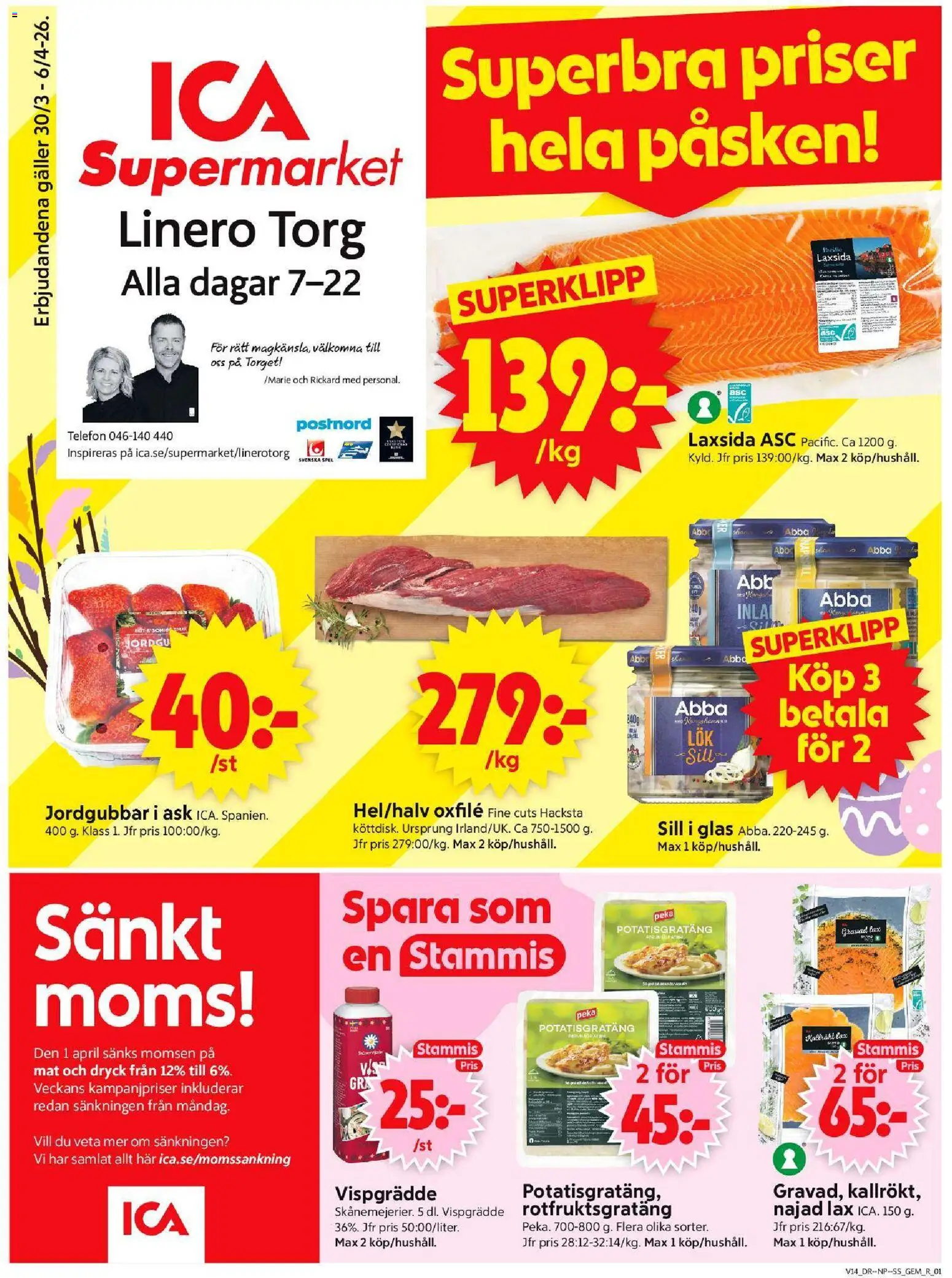 Förhandsgranska reklamblad Lund från butik ICA Supermarket gäller från 30/03/2026