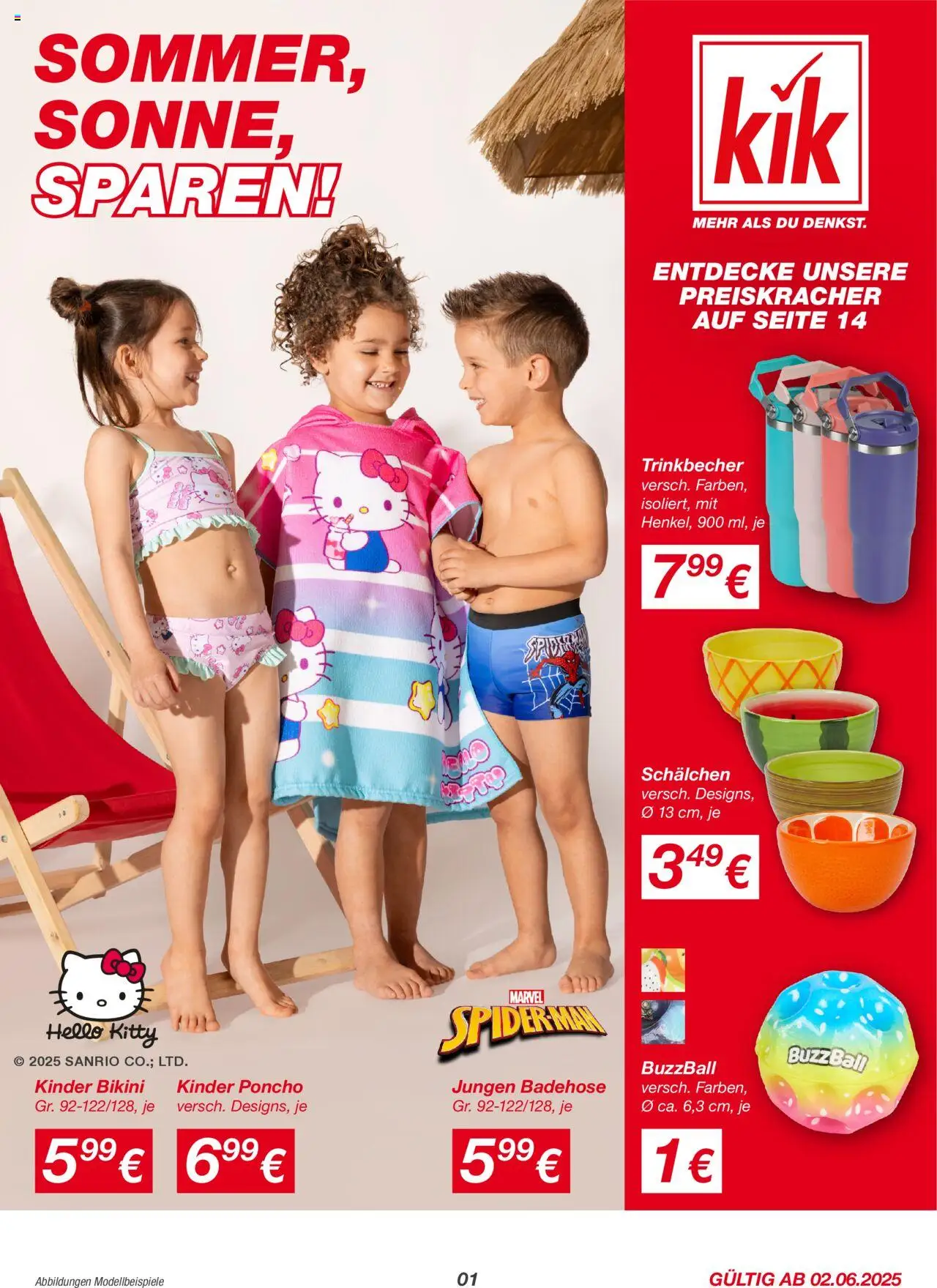  KIK Prospekt 02.06.2025 - Flugblatt, Angebote - Seite 1