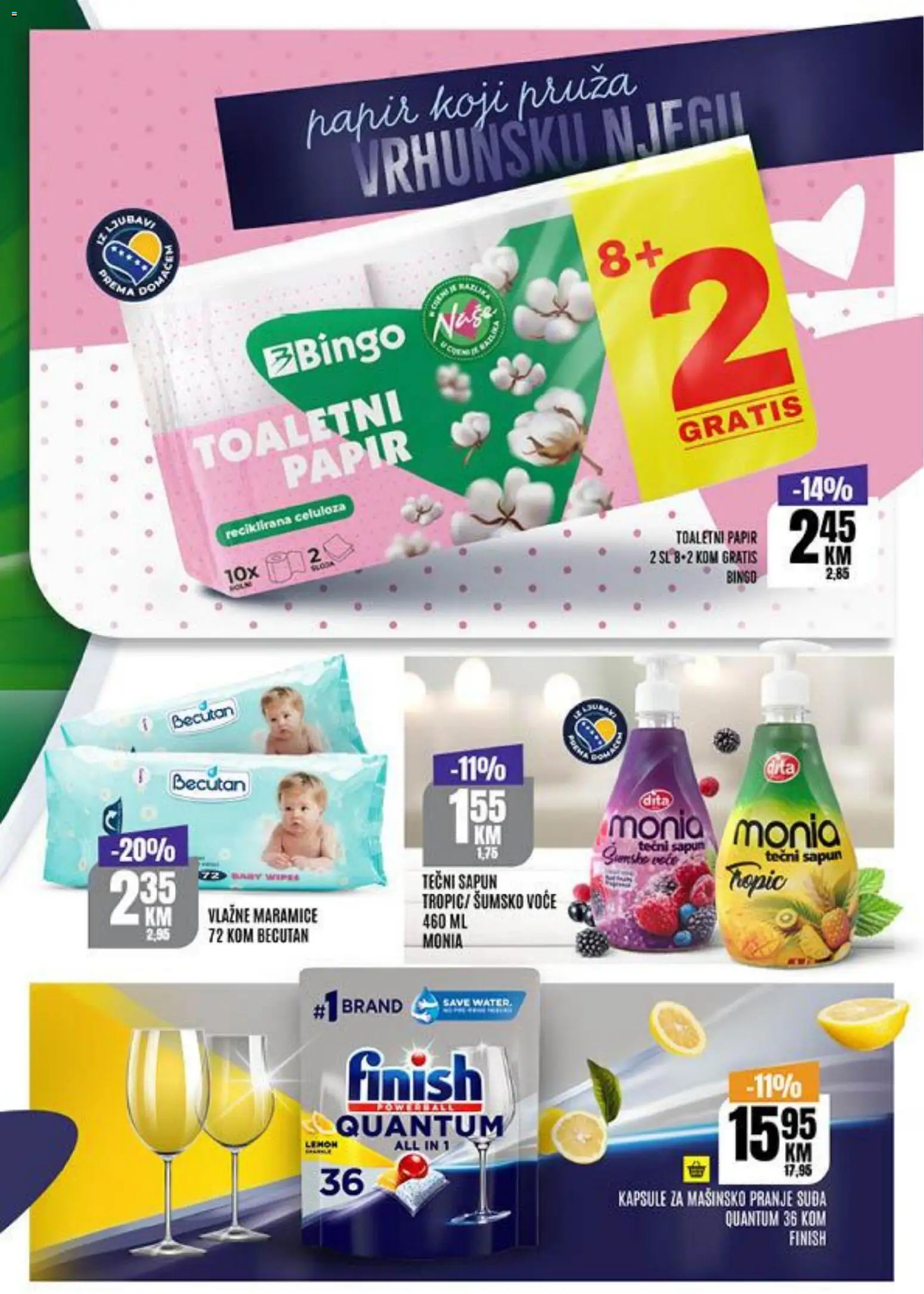 Pregled letka Top ponuda za kraj sedmice trgovine Bingo vrijedi od 2026.01.08