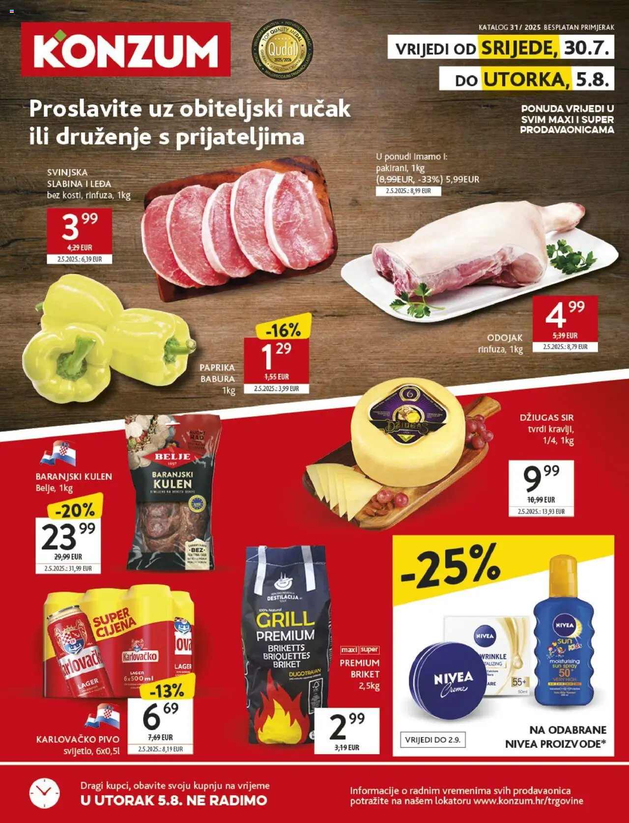 Konzum aktualni Katalog vrijedi od 30.07.2025 - tjedna akcija broj stranice 1