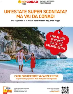 Anteprima dell'opuscolo Volantino Viaggi Estate dal negozio Conad valido da 01/01/2026