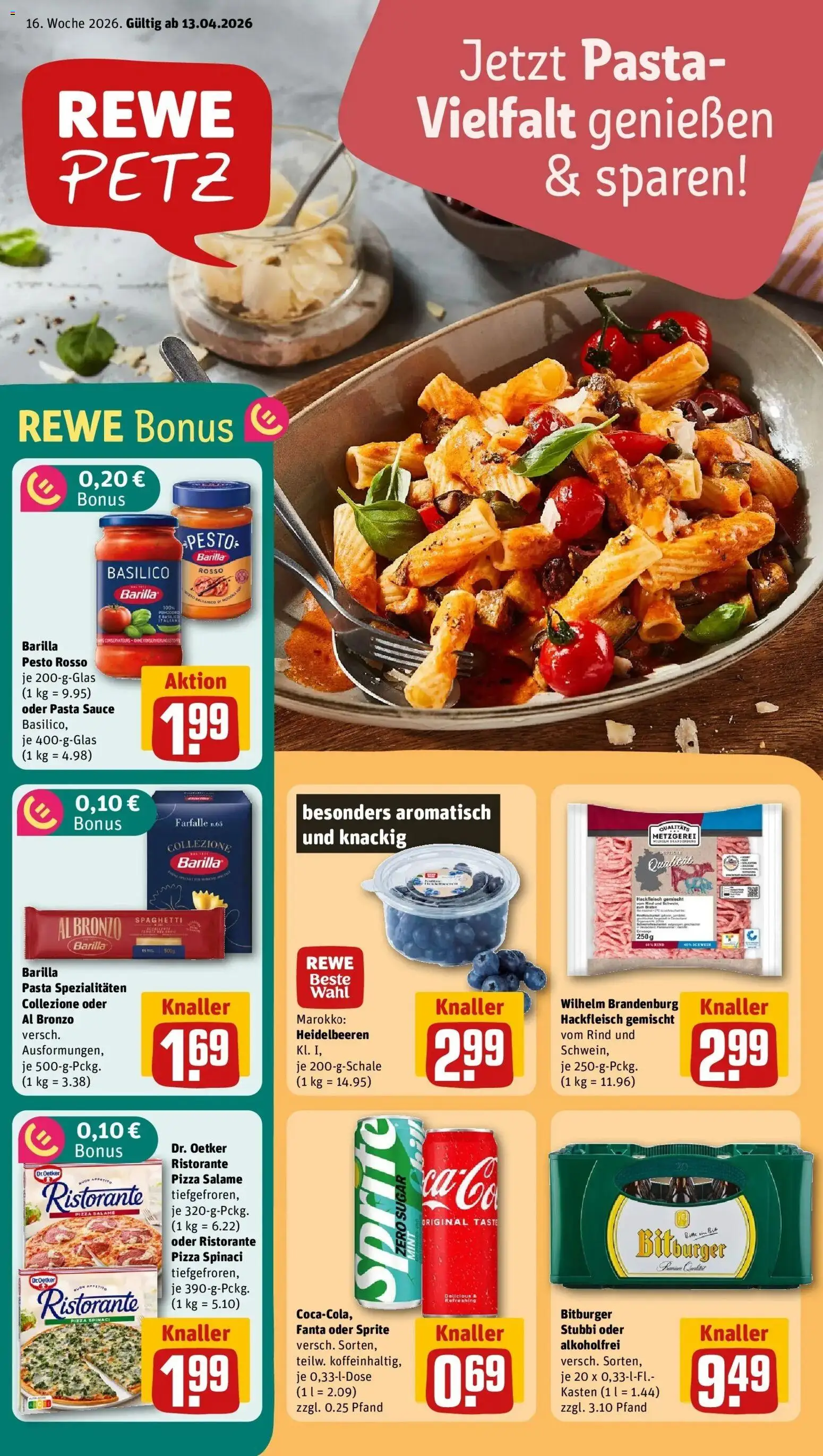 Vorschau von dem Prospekt des Geschäftes Rewe, gültig ab dem 12.04.2026