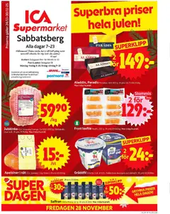 Förhandsgranska reklamblad Stockholm från butik ICA Supermarket gäller från 24/11/2025